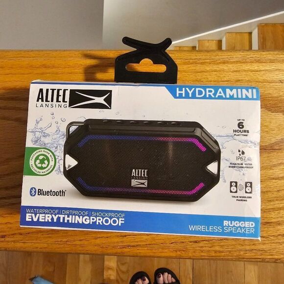 Altec Lansing HydraMini Black Everything Proof Portable Bluetooth Speaker - Picture 4 of 8
